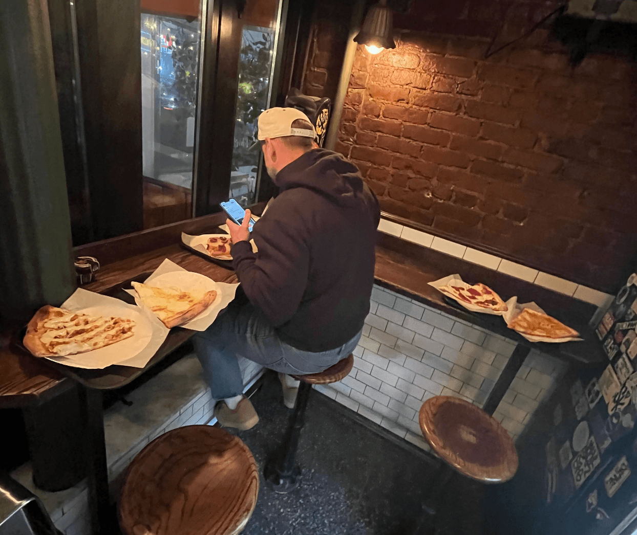 Pizza slices with Parker